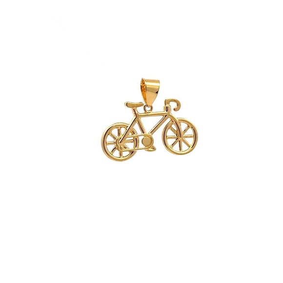 18K Gold Pendant Bicycle 1.92grams - Picture 7 of 13